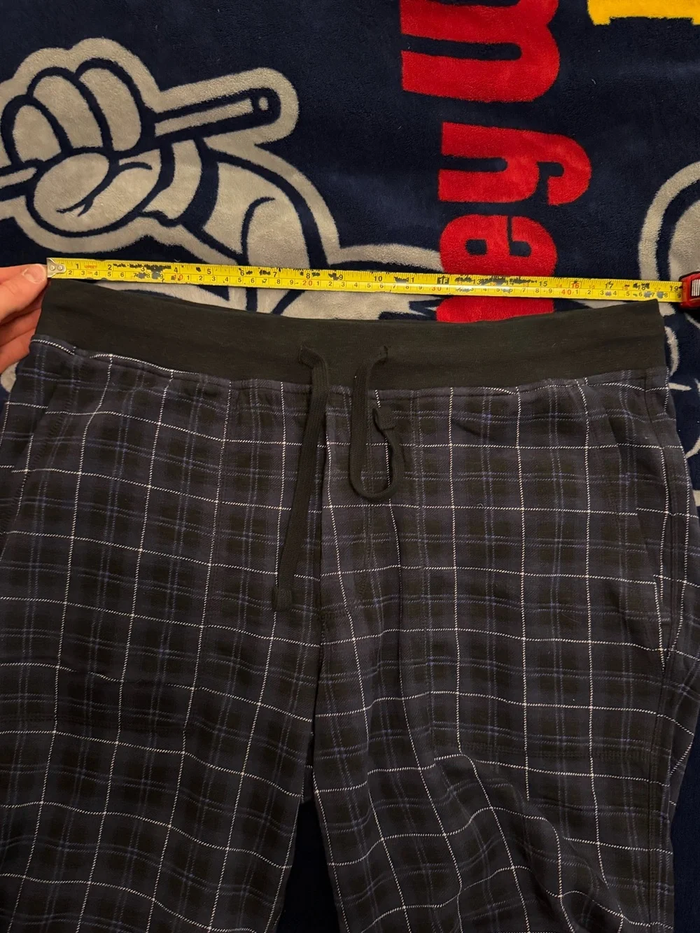 J. Crew Men’s Plaid Knit Pajama Lounge Jogger Pants Navy Size L NWT